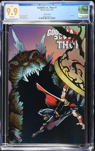 Godzilla vs. Thor #1 CGC 9.9 Mark Bagley Foil Variant
