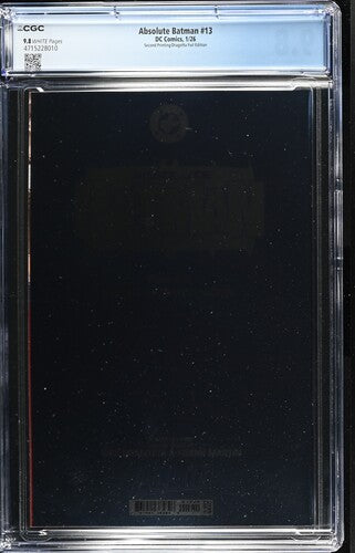 Absolute Batman #13 CGC 9.8 2nd Print Nick Dragotta Foil Variant