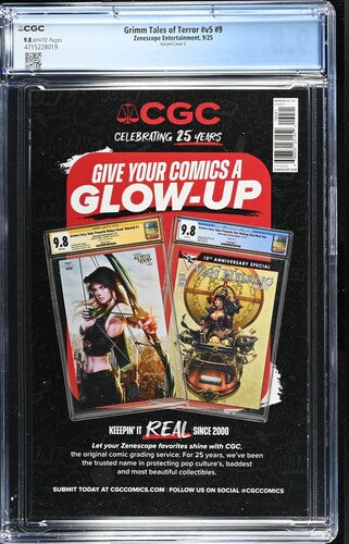 Grimm Tales of Terror V5 #9 CGC 9.8 1:20 Maria Laura Sanapo Variant