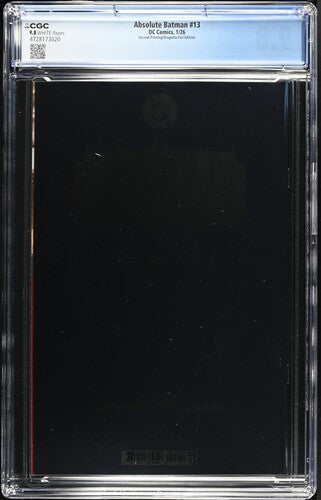 Absolute Batman #13 CGC 9.8 2nd Printing Nick Dragotta Foil Virgin Variant