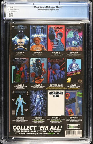 MidKnight Man #1 CGC 9.8 Cover E 1:50 Mark Spears Variant