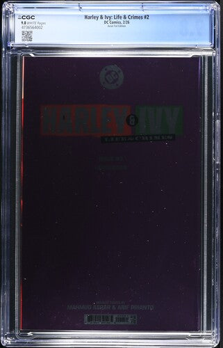 Harley & Ivy: Life & Crimes #2 CGC 9.8 Cover E Mahmud Asrar Foil Virgin Variant