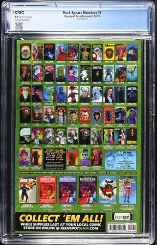 Mark Spears Monsters #8 CGC 9.9 Cover C 1:500 Mark Spears Glow-in-the-Dark Variant