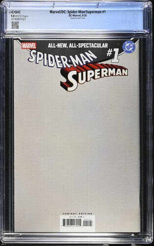 Marvel / DC: Spider-Man / Superman #1 CGC 9.8 Skottie Young Virgin Variant