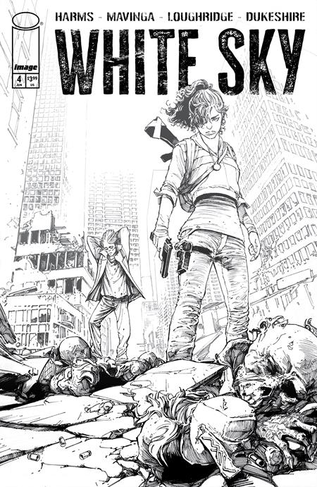 White Sky #4 Cover C J. P. Mavinga Black & White Variant