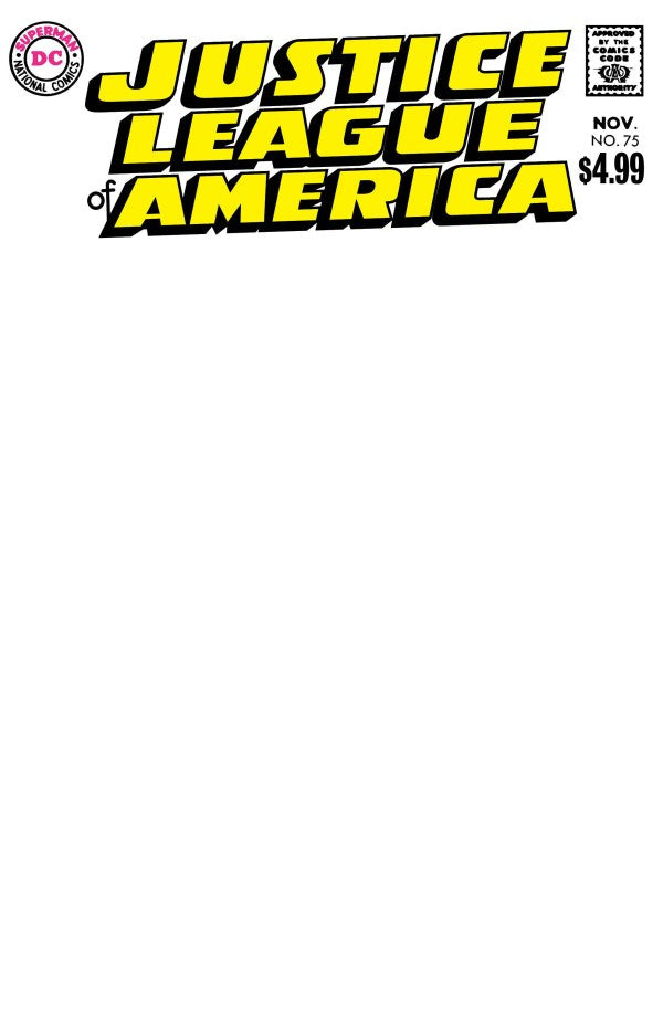 Justice League of America #75 Facsimile Edition 2026 Blank Variant