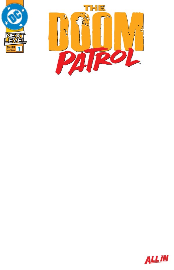 The Doom Patrol #1 Cover E Blank Variant