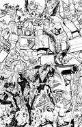 Transformers #33 Cover G Tom Reilly Black & White Energon Universe Third Anniversary Connecting Virgin Variant