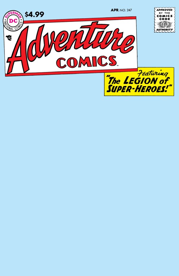 Adventure Comics #247 Facsimile Edition 2026 Blank Variant