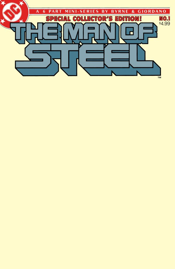 The Man of Steel #1 Facsimile Edition 2026 Blank Variant