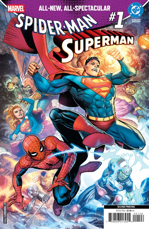 Marvel / DC: Spider-Man / Superman #1 2nd Printing Jim Cheung