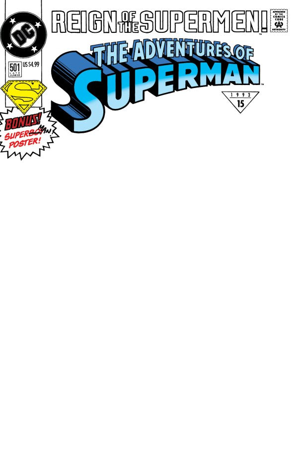 The Adventures of Superman #501 Facsimile Edition 2026 Blank Variant