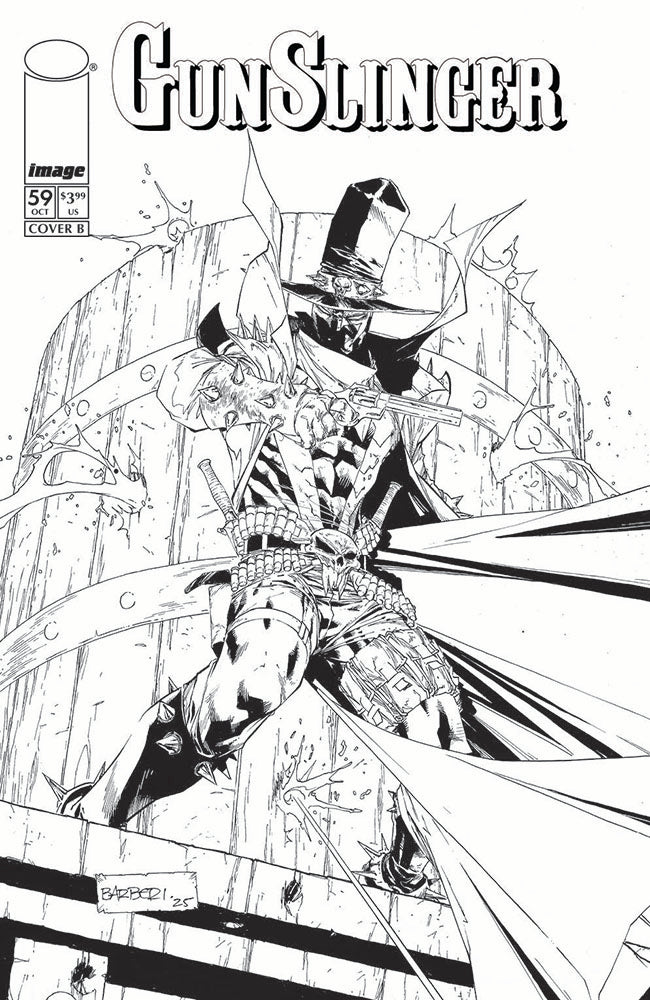 Gunslinger Spawn #59 Cover B Carlo Barberi Black & White Variant