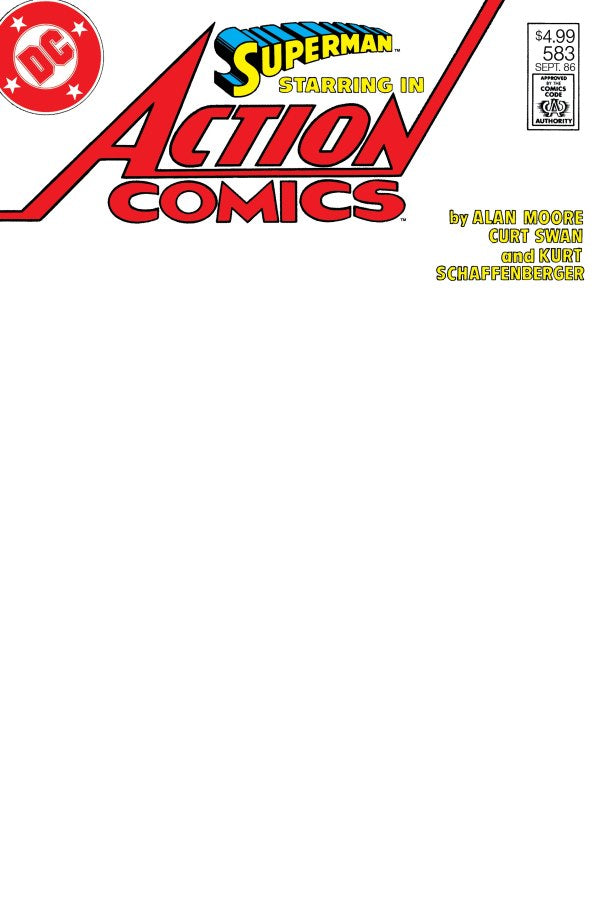 Action Comics #583 Facsimile Edition 2026 Blank Variant