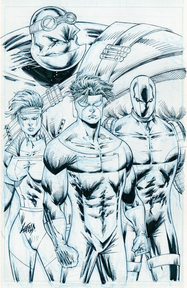 Youngblood #5 Cover H Rob Liefeld Black & White Invincible Team-Up Virgin Variant