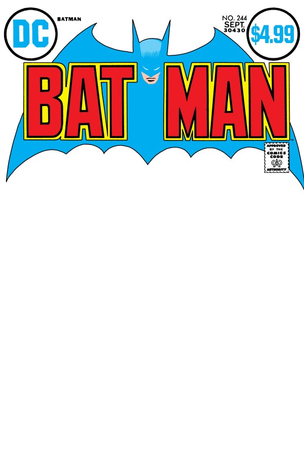 Batman #244 Facsimile Edition 2026 Blank Variant