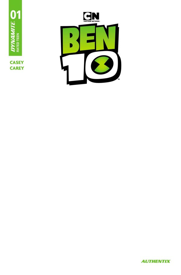 Ben 10 #1 2nd Printing Blank Authentix